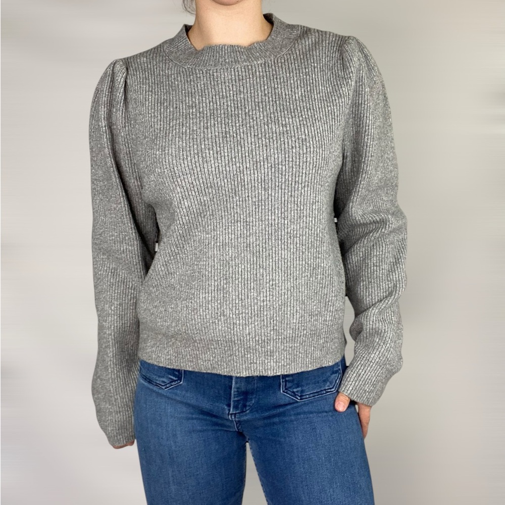 TULAROSA Josephine Sweater in Grey Knit Crew Neck Heavyweight Thick